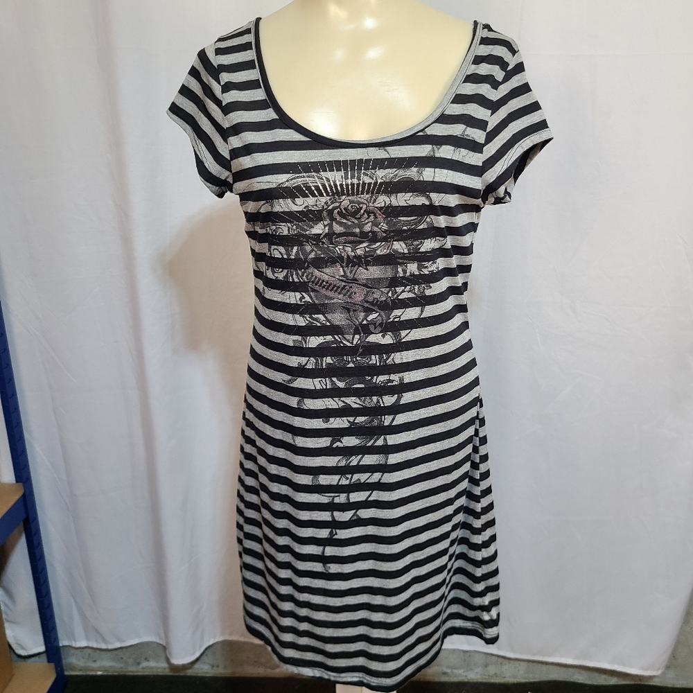 Mi Manchi Y2K Dress Striped Festival